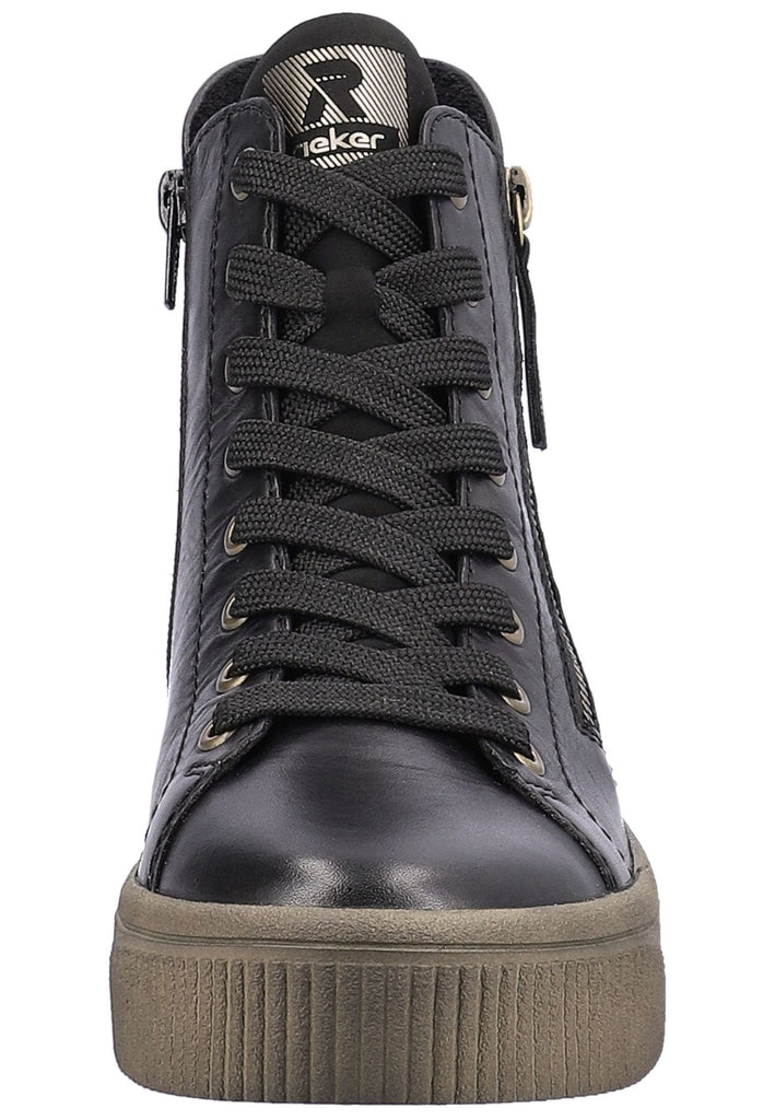 Rieker Sneaker Leder/Synthetik Schwarz