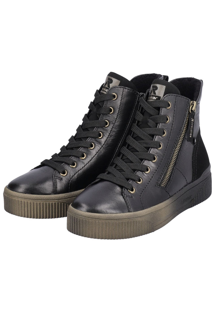 Rieker Sneaker Leder/Synthetik Schwarz