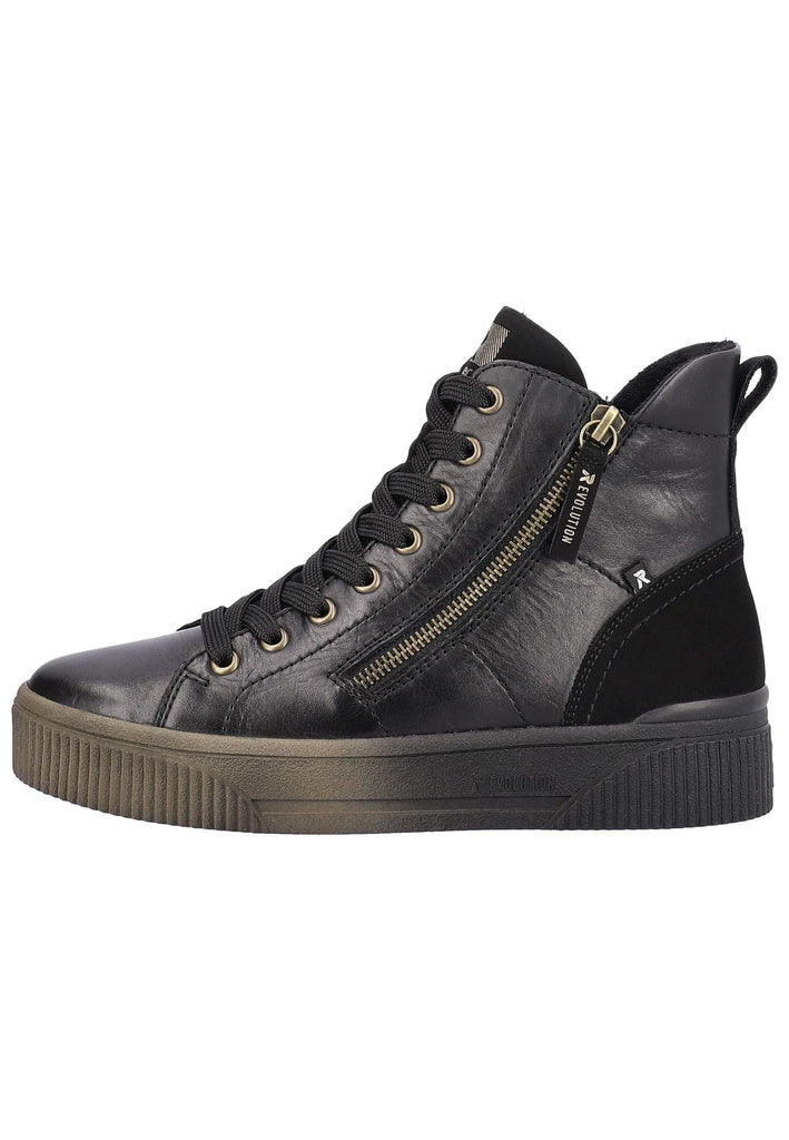Rieker Sneaker Leder/Synthetik Schwarz