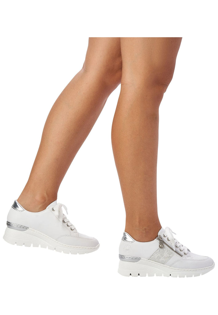 Rieker Sneaker Leder/Synthetik Weiß