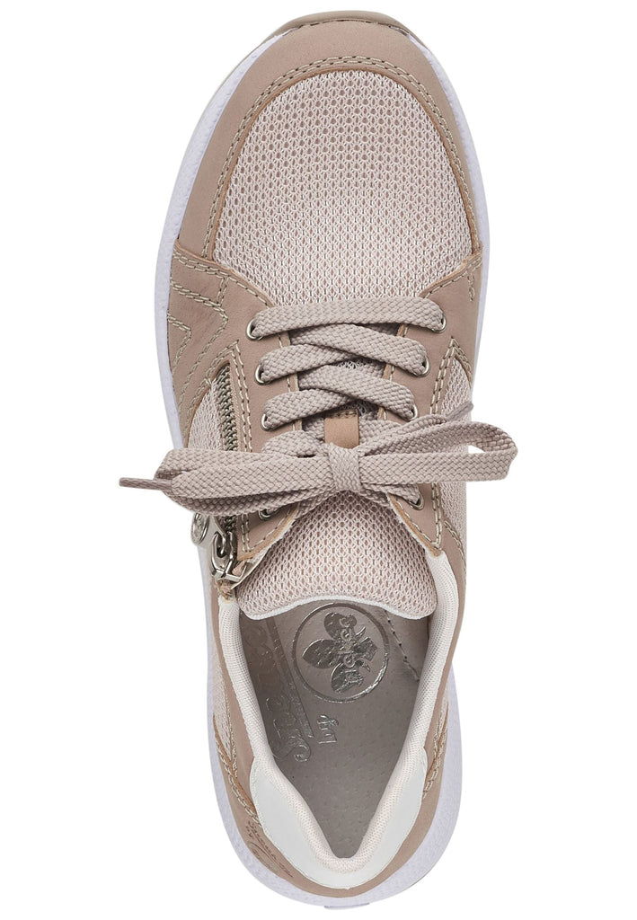 Rieker Sneaker Leder/Textil Beige/Weiß