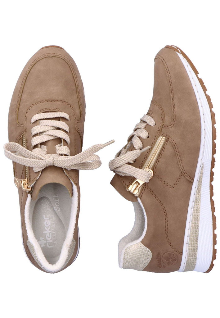 Rieker Sneaker Lederimitat Beige