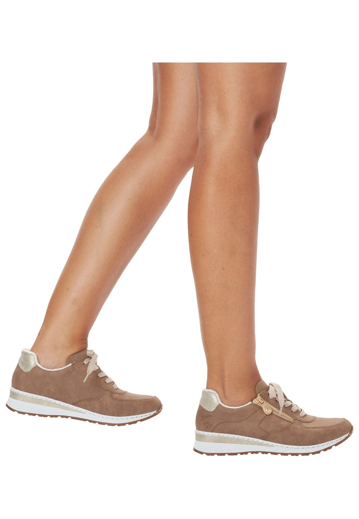 Rieker Sneaker Lederimitat Beige
