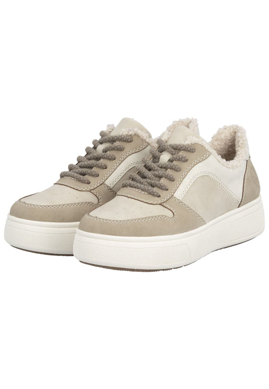 Rieker Sneaker Lederimitat Beige