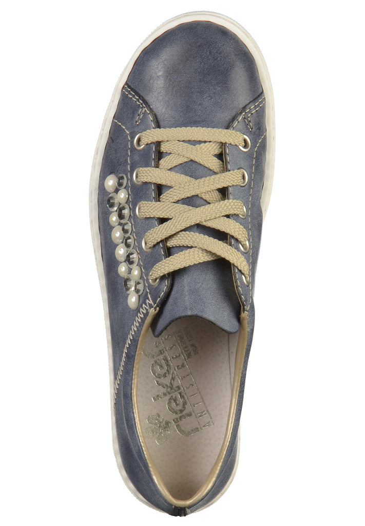 Rieker Sneaker Lederimitat Blau