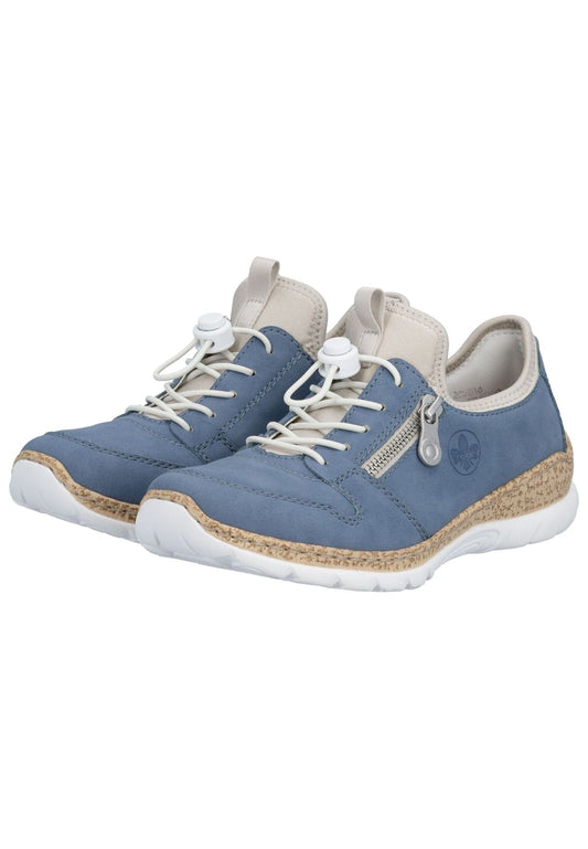 Rieker Sneaker Lederimitat Blau
