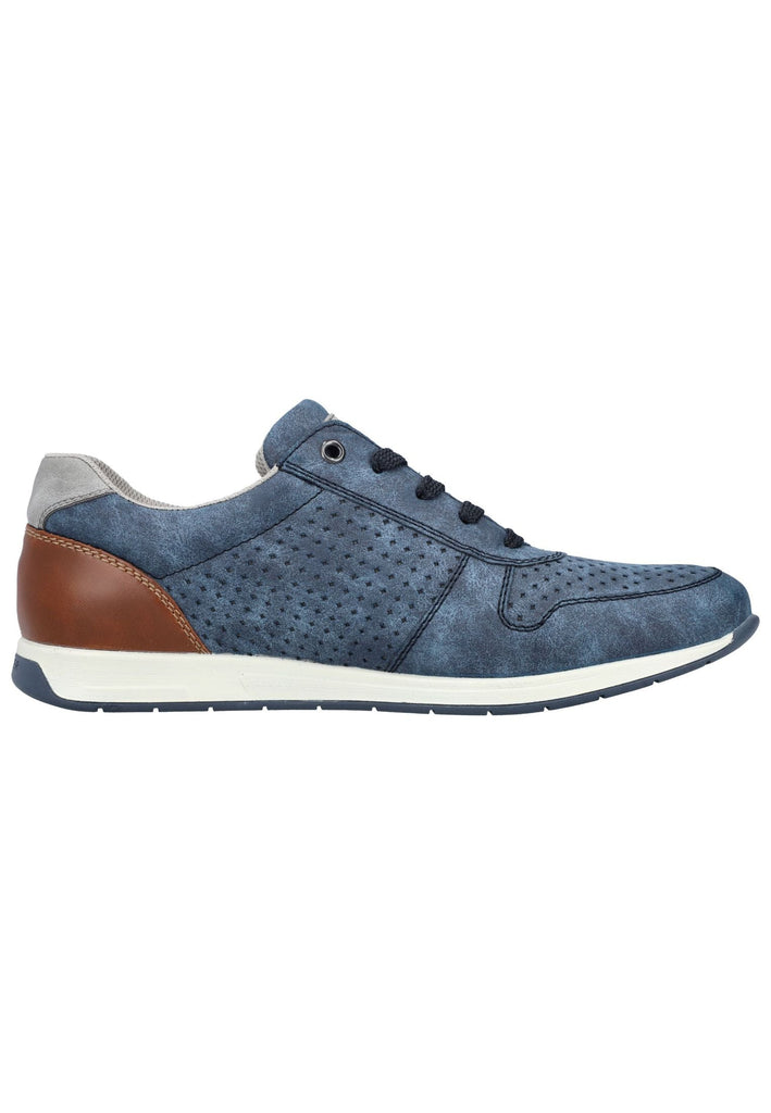 Rieker Sneaker Lederimitat Blau/Braun