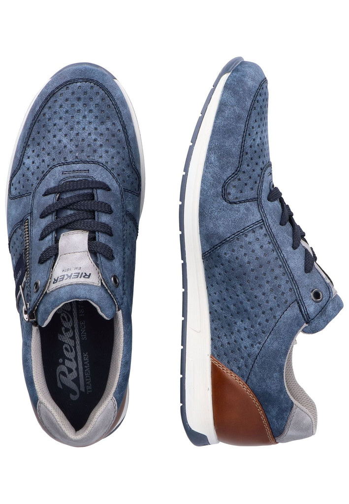 Rieker Sneaker Lederimitat Blau/Braun