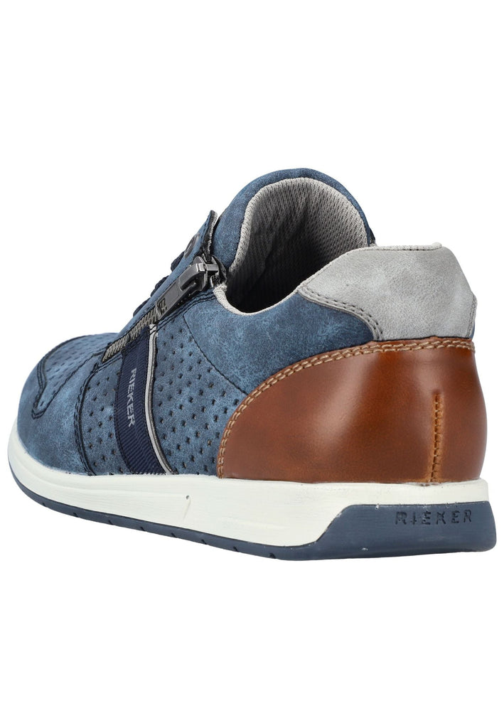 Rieker Sneaker Lederimitat Blau/Braun
