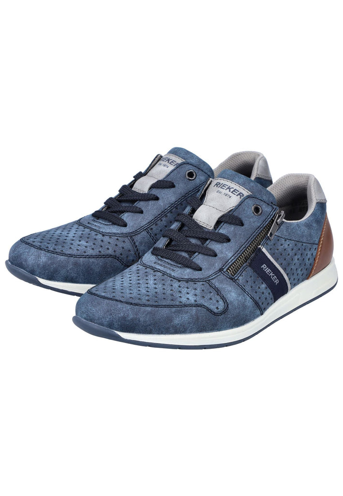 Rieker Sneaker Lederimitat Blau/Braun