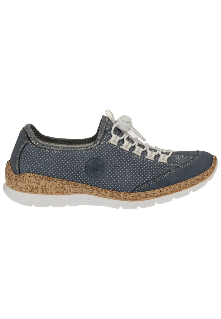 Rieker Sneaker Lederimitat Blau/Silber