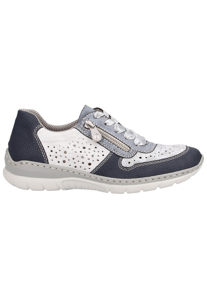 Rieker Sneaker Lederimitat Blau/Silber
