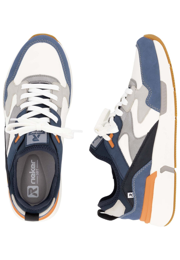 Rieker Sneaker Lederimitat Blau/Weiß