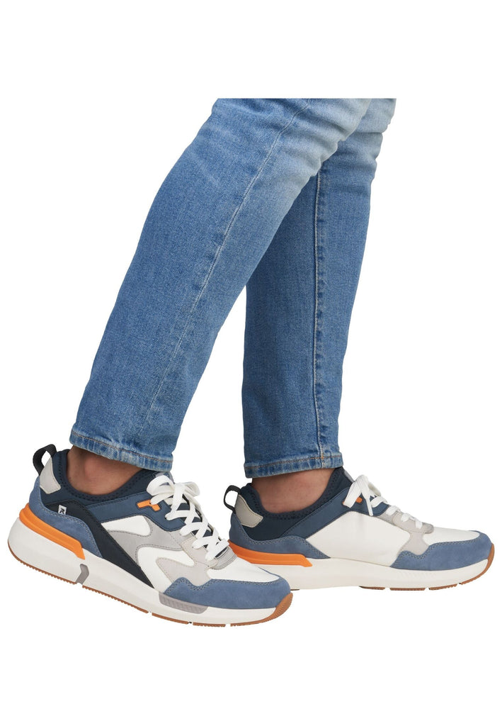 Rieker Sneaker Lederimitat Blau/Weiß