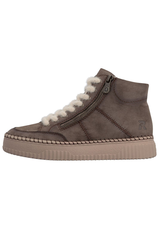 Rieker Sneaker Lederimitat Braun