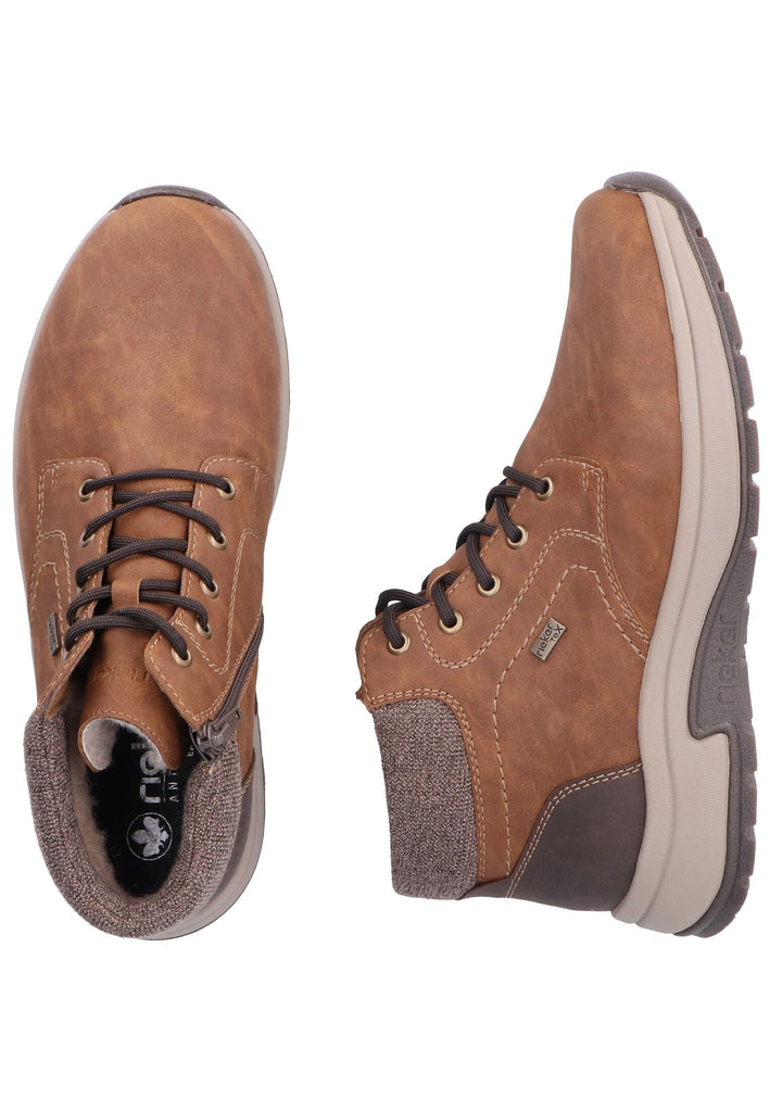 Rieker Sneaker Lederimitat Braun Warmfutter