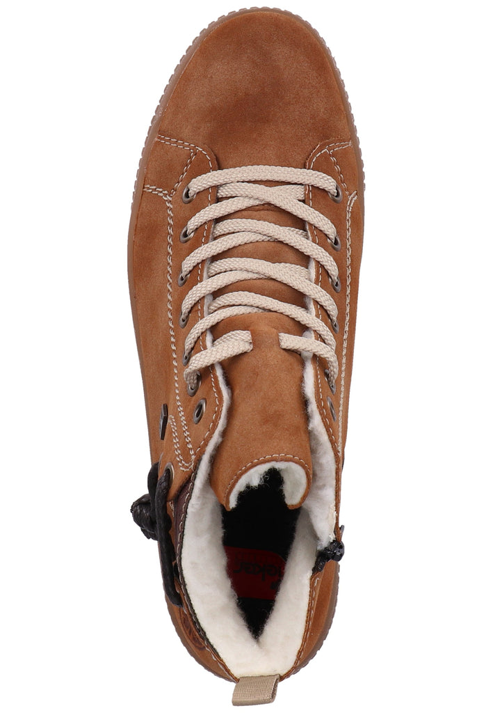 Rieker Sneaker Lederimitat Braun Warmfutter