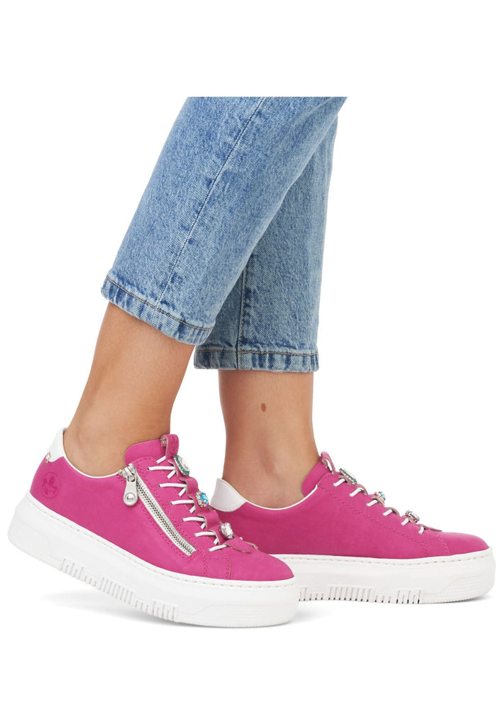 Rieker Sneaker Lederimitat Fuchsia