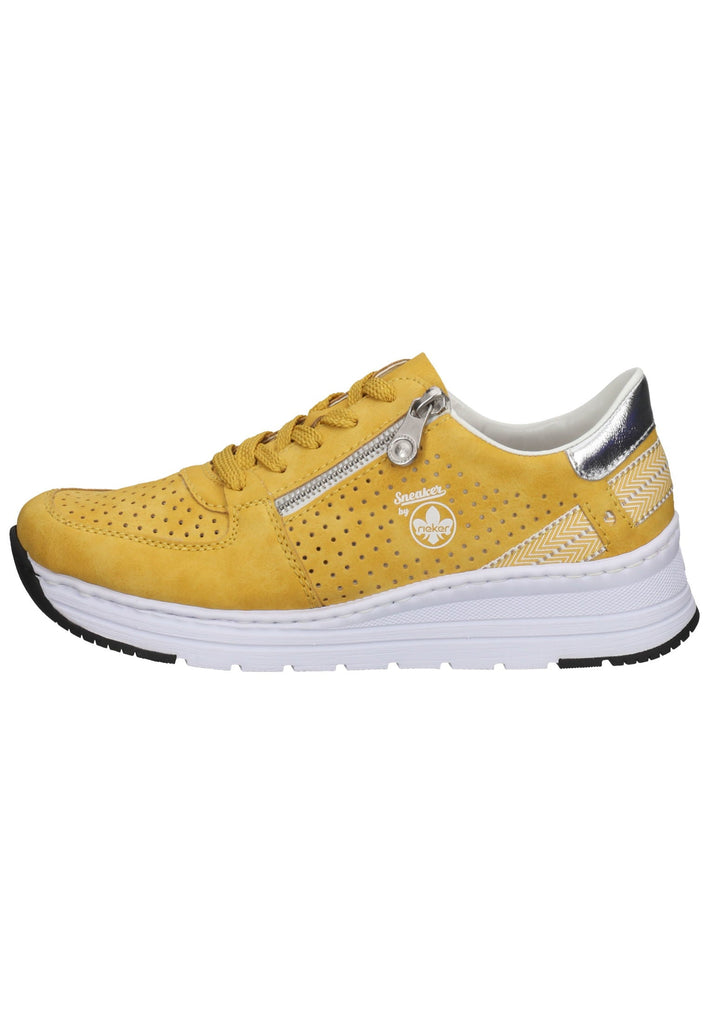 Rieker Sneaker Lederimitat Gelb