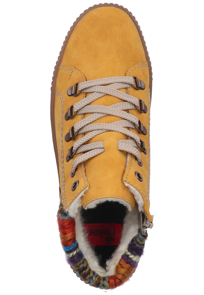 Rieker Sneaker Lederimitat Gelb Warmfutter