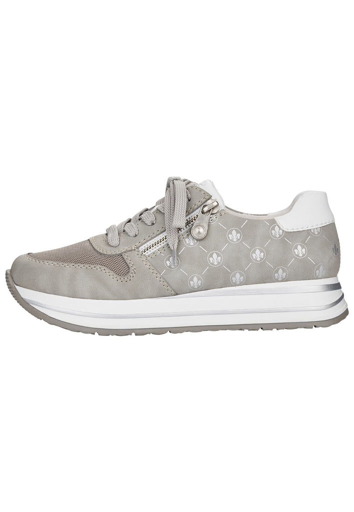 Rieker Sneaker Lederimitat Grau
