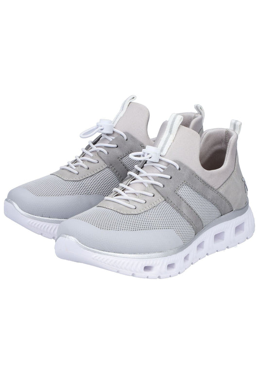 Rieker Sneaker Lederimitat Grau