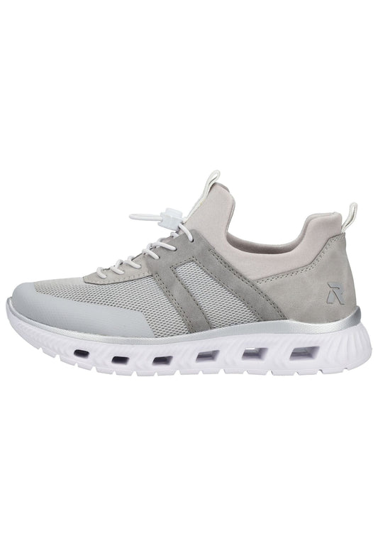 Rieker Sneaker Lederimitat Grau