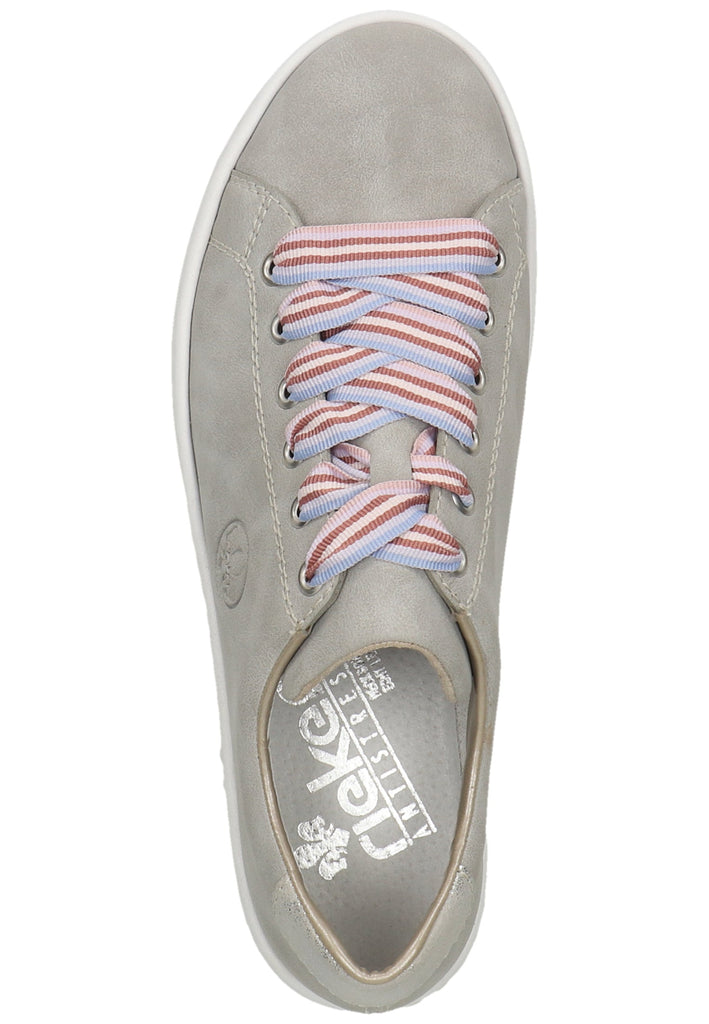 Rieker Sneaker Lederimitat Grau/Silber