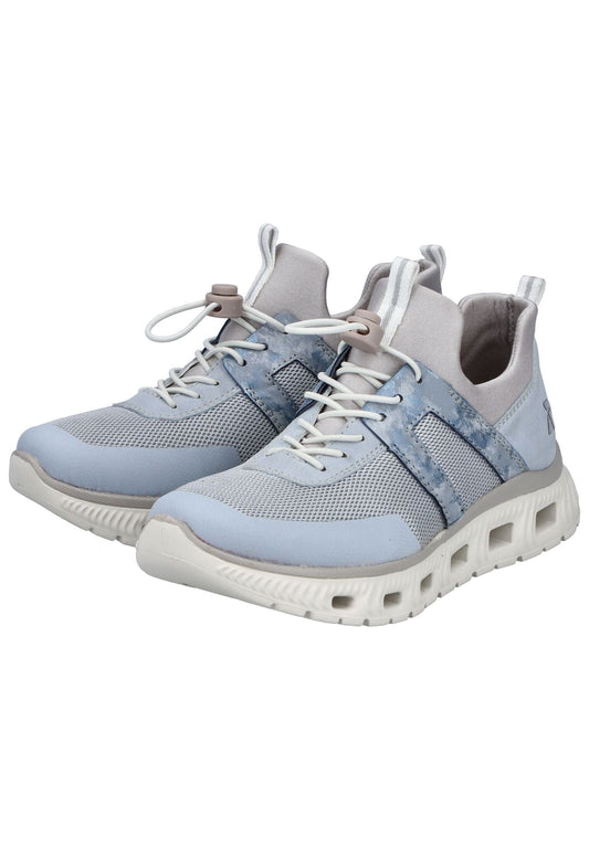 Rieker Sneaker Lederimitat Hellblau