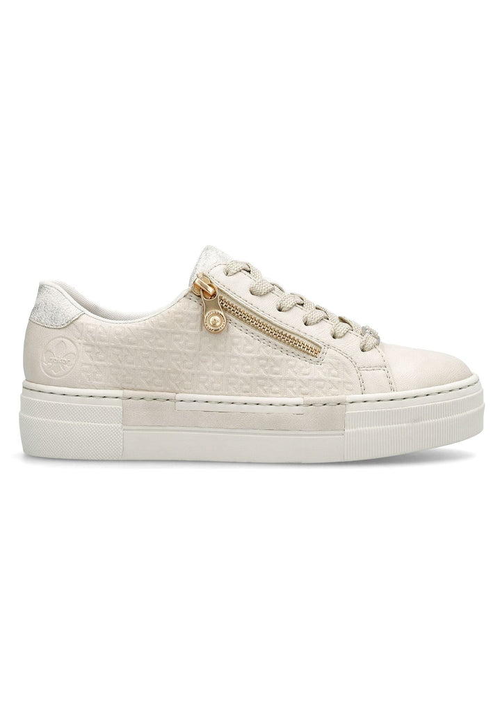 Rieker Sneaker Lederimitat Ivory