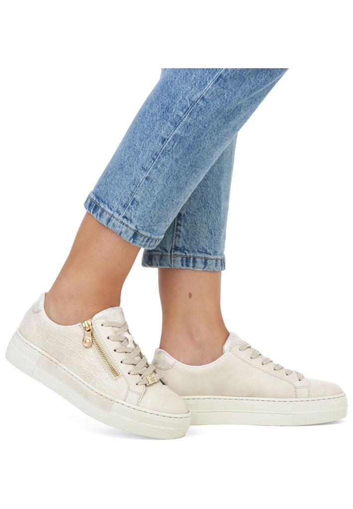 Rieker Sneaker Lederimitat Ivory