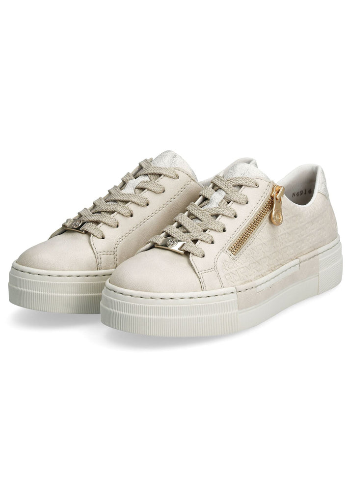 Rieker Sneaker Lederimitat Ivory