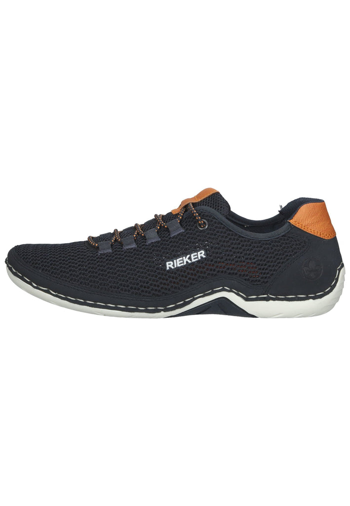 Rieker Sneaker Lederimitat/Mesh Blau/Braun