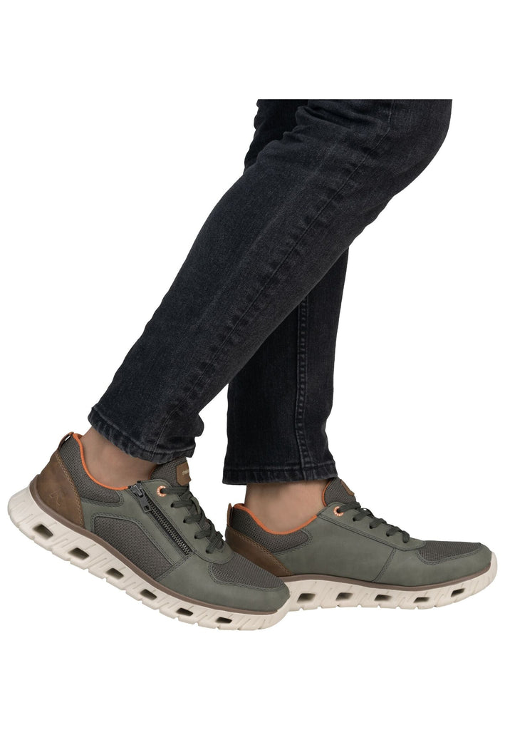 Rieker Sneaker Lederimitat Oliv/Braun