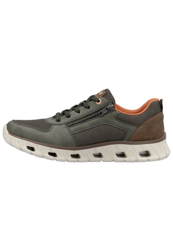 Rieker Sneaker Lederimitat Oliv/Braun