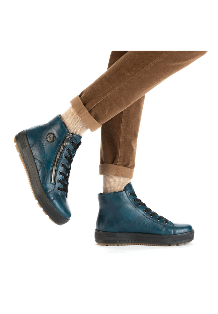 Rieker Sneaker Lederimitat Petrol