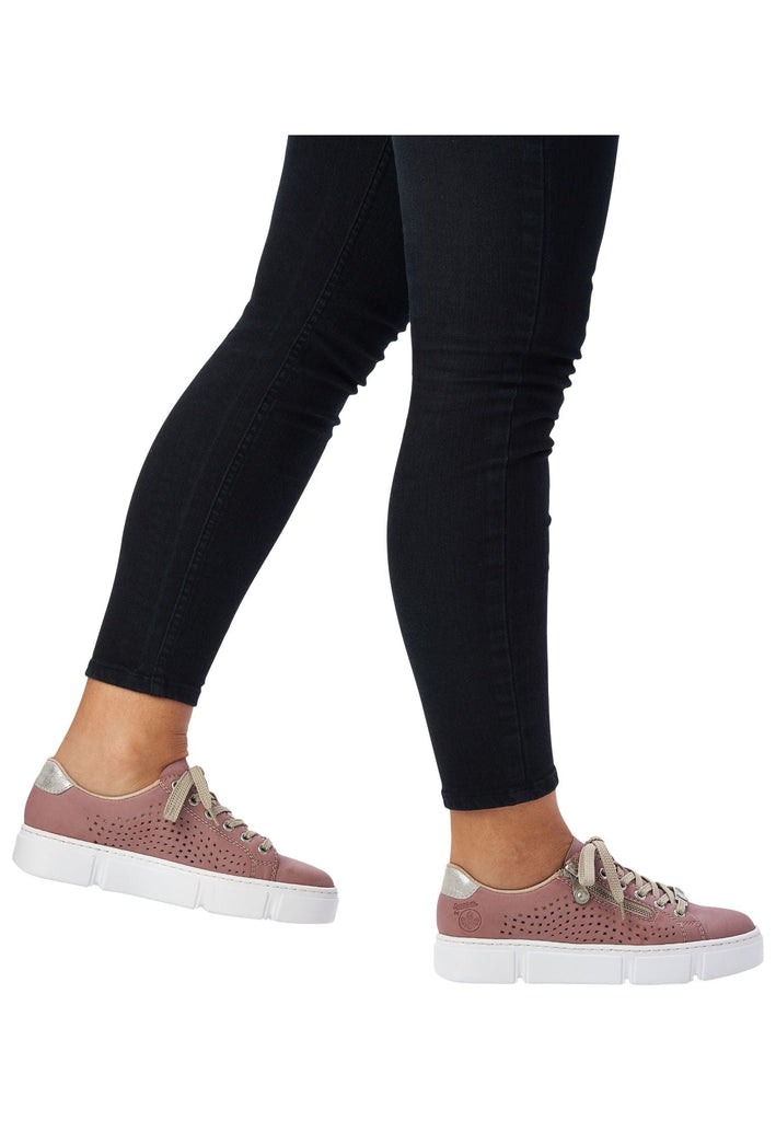 Rieker Sneaker Lederimitat Rose