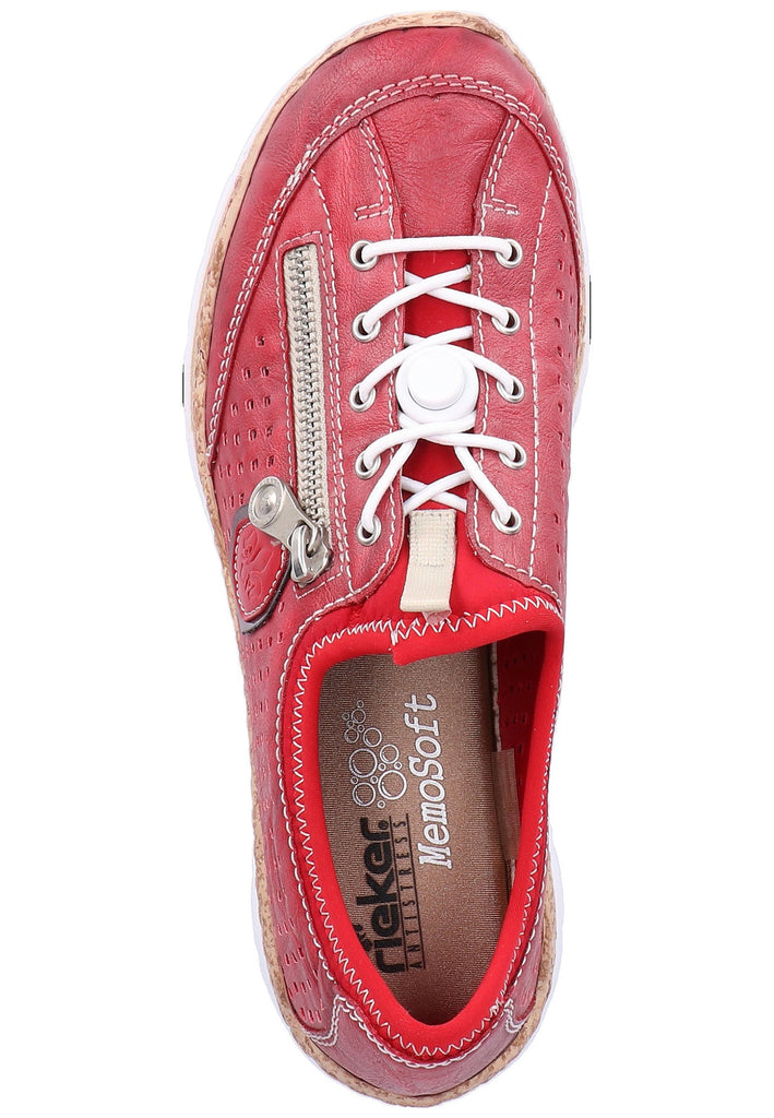 Rieker Sneaker Lederimitat Rot