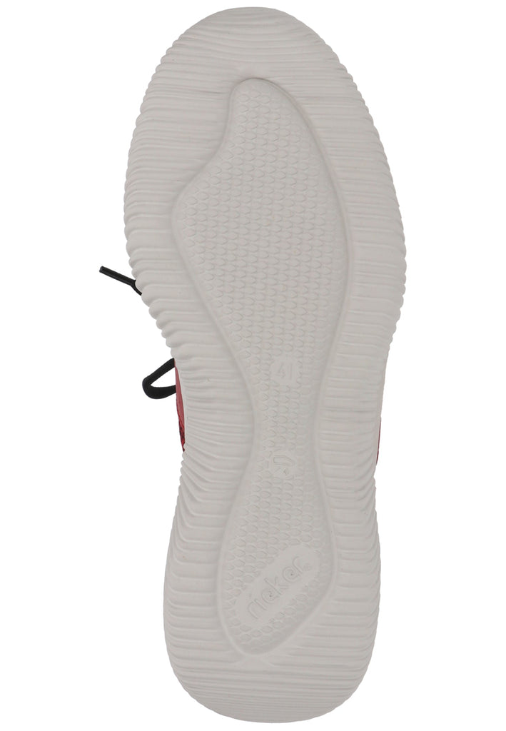 Rieker Sneaker Lederimitat Rot/Schwarz