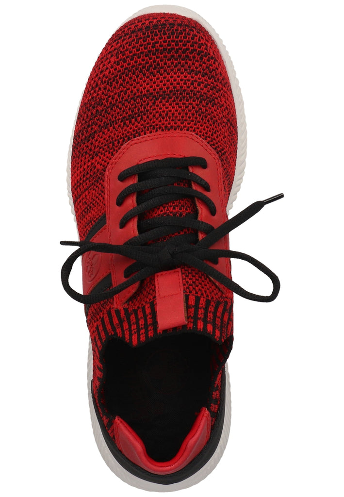 Rieker Sneaker Lederimitat Rot/Schwarz