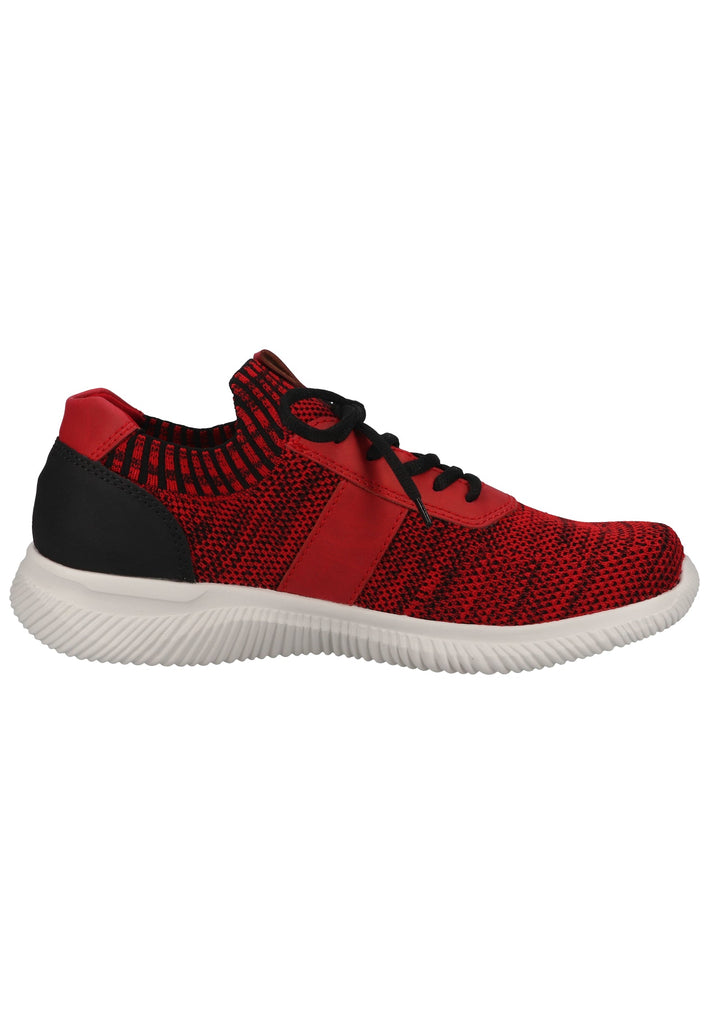 Rieker Sneaker Lederimitat Rot/Schwarz