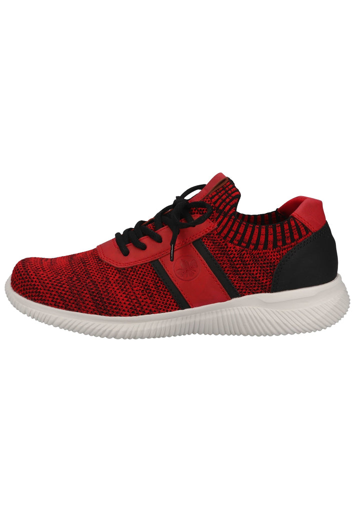 Rieker Sneaker Lederimitat Rot/Schwarz
