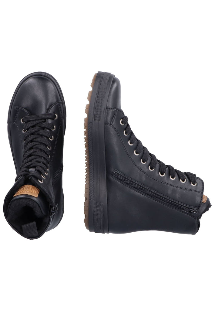 Rieker Sneaker Lederimitat Schwarz