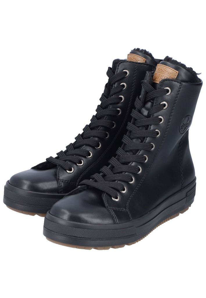 Rieker Sneaker Lederimitat Schwarz