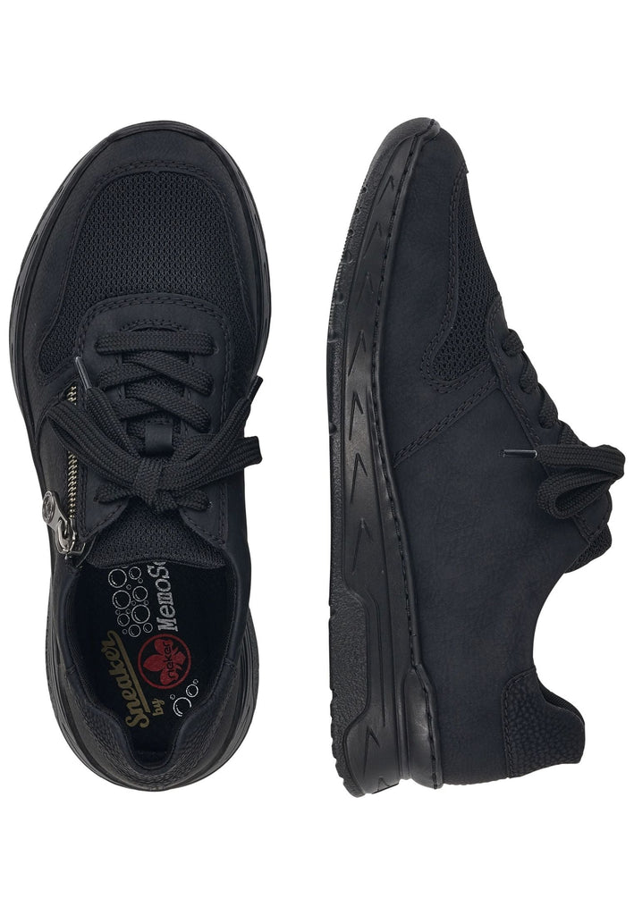 Rieker Sneaker Lederimitat Schwarz