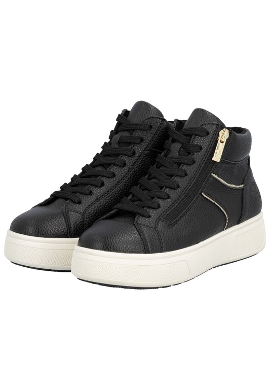 Rieker Sneaker Lederimitat Schwarz