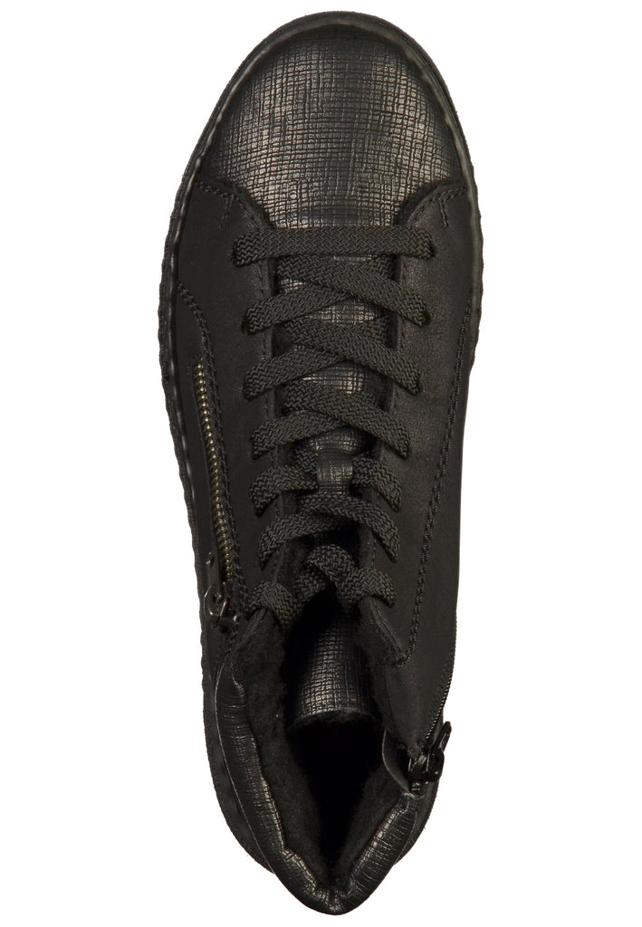 Rieker Sneaker Lederimitat Schwarz