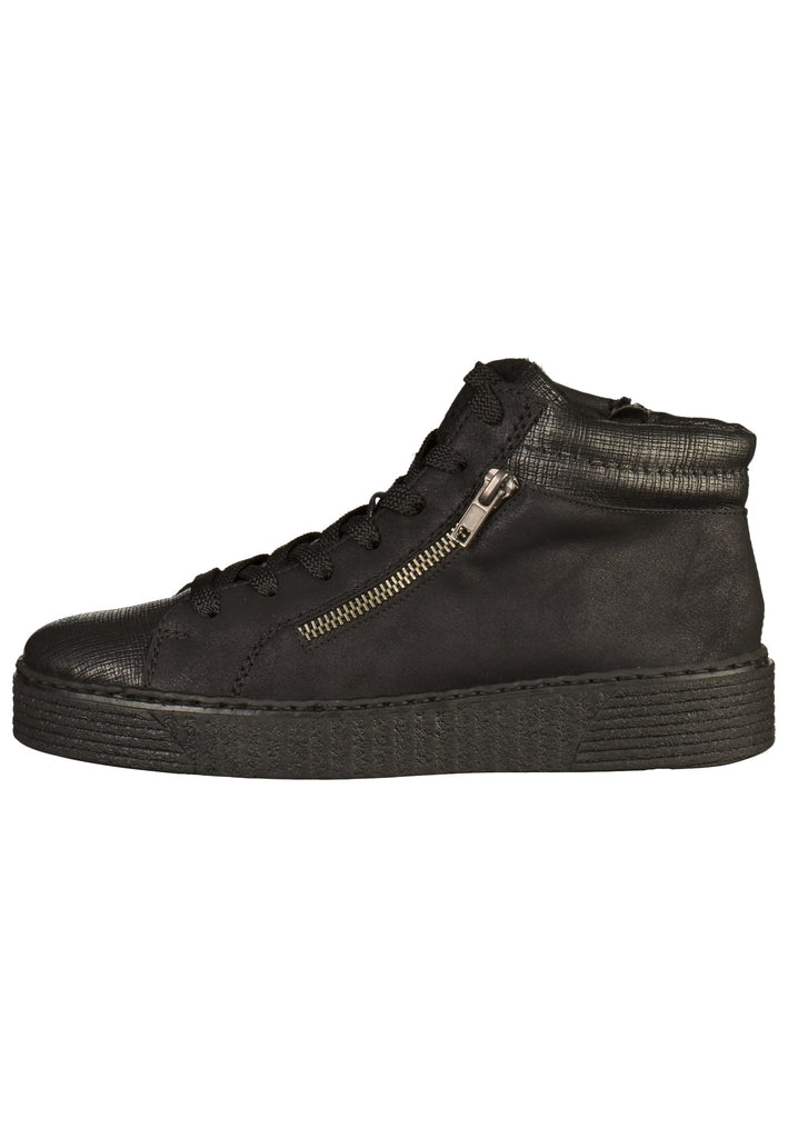 Rieker Sneaker Lederimitat Schwarz