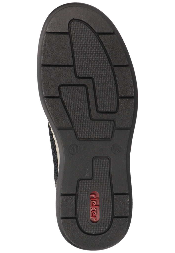 Rieker Sneaker Lederimitat Schwarz/Blau