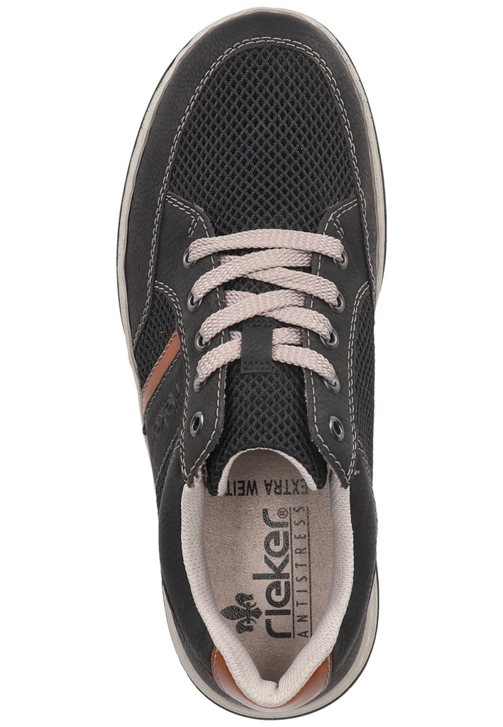 Rieker Sneaker Lederimitat Schwarz/Blau